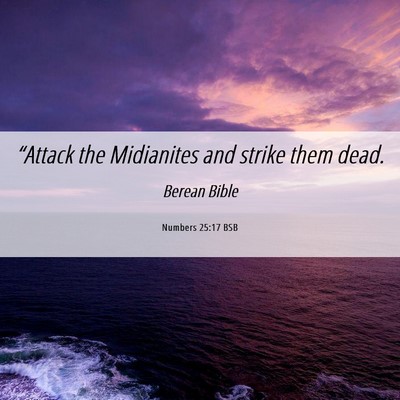 Picture 06 - Numbers 25:17 BSB - “Attack the Midianites and strike them - Bible Verse Picture