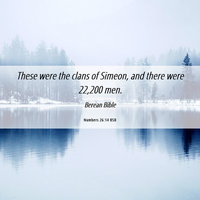 Picture 06 - Numbers 26:14 BSB - These were the clans of Simeon, and there were - Bible Verse Picture