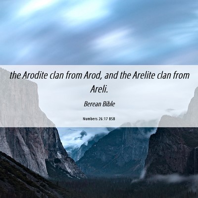 Picture 06 - Numbers 26:17 BSB - the Arodite clan from Arod, and the Arelite clan - Bible Verse Picture