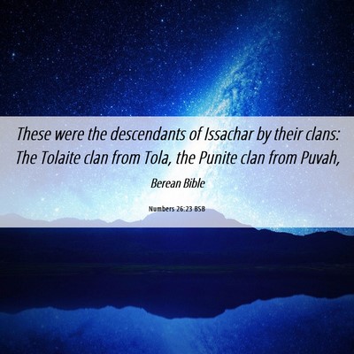 Picture 06 - Numbers 26:23 BSB - These were the descendants of Issachar by their - Bible Verse Picture