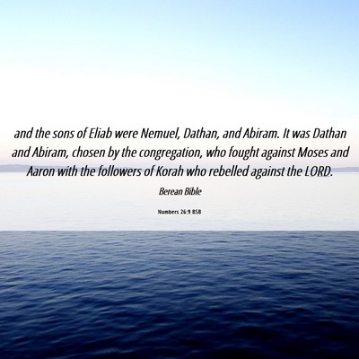 Picture 06 - Numbers 26:9 BSB - and the sons of Eliab were Nemuel, Dathan, and - Bible Verse Picture
