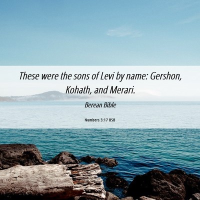 Picture 06 - Numbers 3:17 BSB - These were the sons of Levi by name: Gershon, - Bible Verse Picture