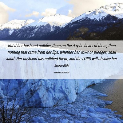 Picture 06 - Numbers 30:12 BSB - But if her husband nullifies them on the day he - Bible Verse Picture