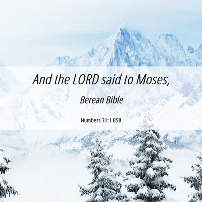 Picture 06 - Numbers 31:1 BSB - And the LORD said to - Bible Verse Picture