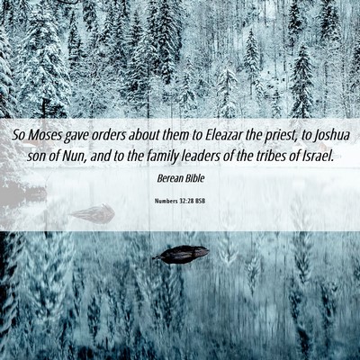 Picture 06 - Numbers 32:28 BSB - So Moses gave orders about them to Eleazar the - Bible Verse Picture