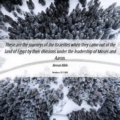 Picture 06 - Numbers 33:1 BSB - These are the journeys of the Israelites when - Bible Verse Picture