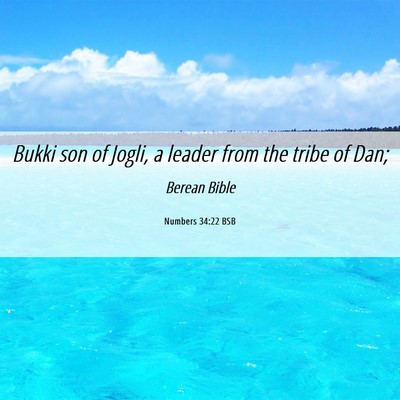 Picture 06 - Numbers 34:22 BSB - Bukki son of Jogli, a leader from the tribe of - Bible Verse Picture
