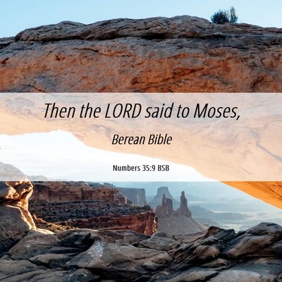 Picture 06 - Numbers 35:9 BSB - Then the LORD said to - Bible Verse Picture