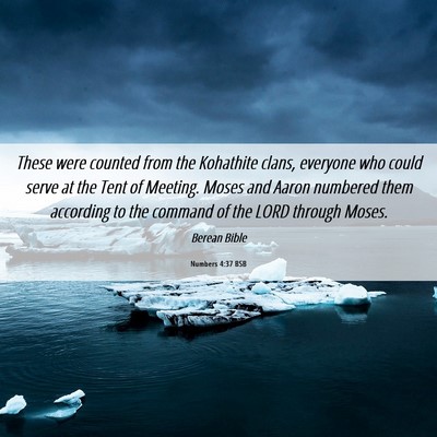 Picture 06 - Numbers 4:37 BSB - These were counted from the Kohathite clans, - Bible Verse Picture