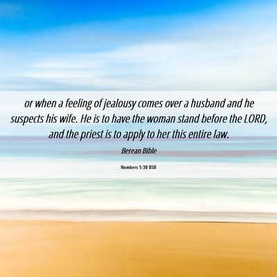 Picture 06 - Numbers 5:30 BSB - or when a feeling of jealousy comes over a - Bible Verse Picture