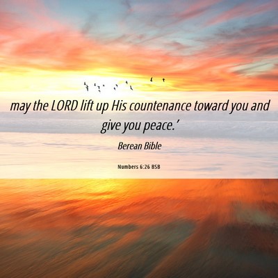 Picture 06 - Numbers 6:26 BSB - may the LORD lift up His countenance toward you - Bible Verse Picture