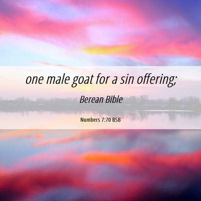 Picture 06 - Numbers 7:70 BSB - one male goat for a sin - Bible Verse Picture