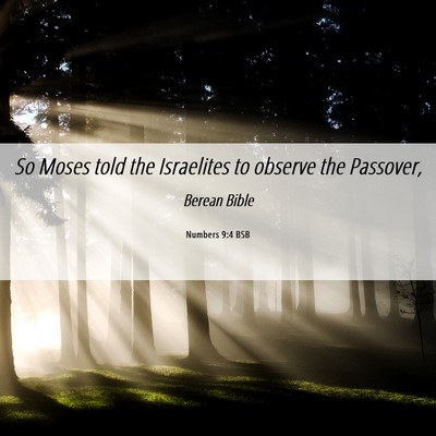 Picture 06 - Numbers 9:4 BSB - So Moses told the Israelites to observe the - Bible Verse Picture