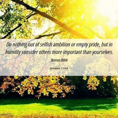 Picture 06 - Philippians 2:3 BSB - Do nothing out of selfish ambition or empty - Bible Verse Picture