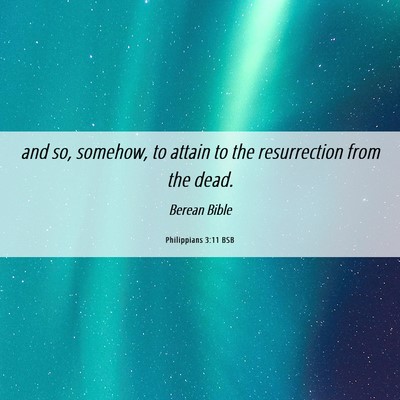 Picture 06 - Philippians 3:11 BSB - and so, somehow, to attain to the resurrection - Bible Verse Picture