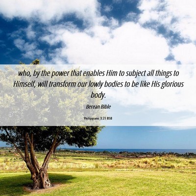 Picture 06 - Philippians 3:21 BSB - who, by the power that enables Him to subject all - Bible Verse Picture