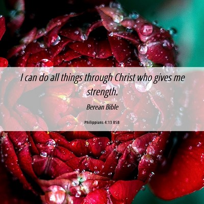 Picture 06 - Philippians 4:13 BSB - I can do all things through Christ who gives me - Bible Verse Picture