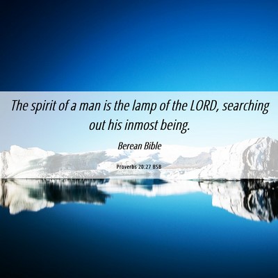 Picture 06 - Proverbs 20:27 BSB - The spirit of a man is the lamp of the LORD, - Bible Verse Picture