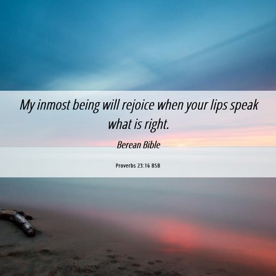 Picture 06 - Proverbs 23:16 BSB - My inmost being will rejoice when your lips speak - Bible Verse Picture