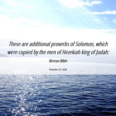 Picture 06 - Proverbs 25:1 BSB - These are additional proverbs of Solomon, which - Bible Verse Picture