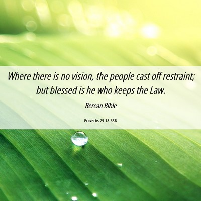 Picture 06 - Proverbs 29:18 BSB - Where there is no vision, the people cast off - Bible Verse Picture