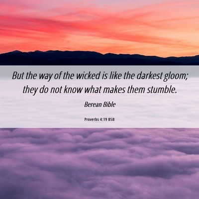 Picture 06 - Proverbs 4:19 BSB - But the way of the wicked is like the darkest - Bible Verse Picture