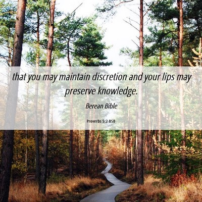 Picture 06 - Proverbs 5:2 BSB - that you may maintain discretion and your lips - Bible Verse Picture