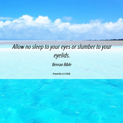 Picture 06 - Proverbs 6:4 BSB - Allow no sleep to your eyes or slumber to your - Bible Verse Picture