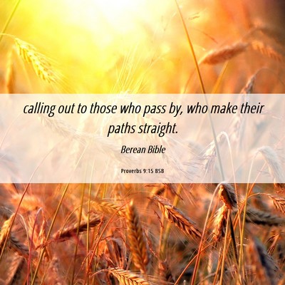 Picture 06 - Proverbs 9:15 BSB - calling out to those who pass by, who make their - Bible Verse Picture