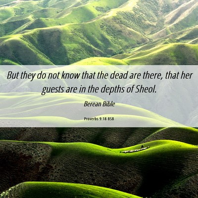 Picture 06 - Proverbs 9:18 BSB - But they do not know that the dead are there, - Bible Verse Picture