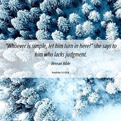Picture 06 - Proverbs 9:4 BSB - “Whoever is simple, let him turn in here!” - Bible Verse Picture