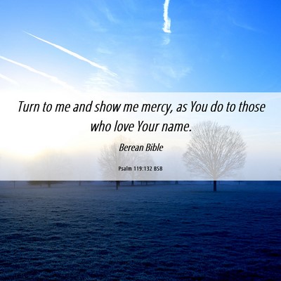 Picture 06 - Psalm 119:132 BSB - Turn to me and show me mercy, as You do to those - Bible Verse Picture