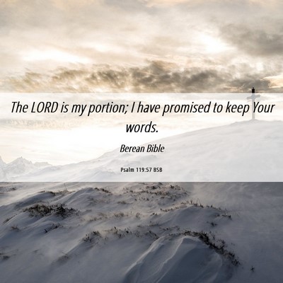 Picture 06 - Psalm 119:57 BSB - The LORD is my portion; I have promised to keep - Bible Verse Picture