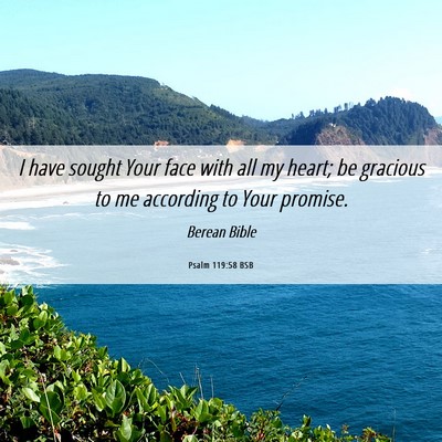 Picture 06 - Psalm 119:58 BSB - I have sought Your face with all my heart; be - Bible Verse Picture