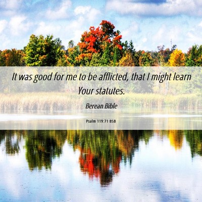 Picture 06 - Psalm 119:71 BSB - It was good for me to be afflicted, that I might - Bible Verse Picture