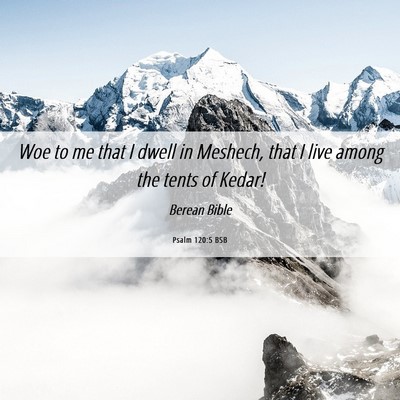 Picture 06 - Psalm 120:5 BSB - Woe to me that I dwell in Meshech, that I live - Bible Verse Picture