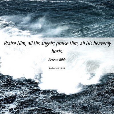 Picture 06 - Psalm 148:2 BSB - Praise Him, all His angels; praise Him, all His - Bible Verse Picture
