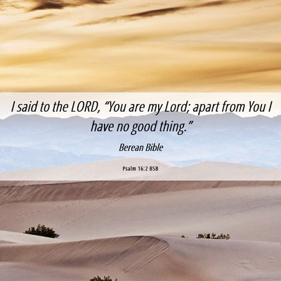 Picture 06 - Psalm 16:2 BSB - I said to the LORD, “You are my Lord; apart - Bible Verse Picture