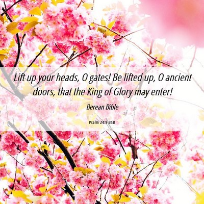 Picture 06 - Psalm 24:9 BSB - Lift up your heads, O gates! Be lifted up, O - Bible Verse Picture