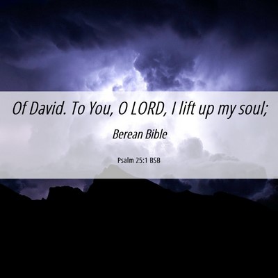 Picture 06 - Psalm 25:1 BSB - Of David. To You, O LORD, I lift up my - Bible Verse Picture