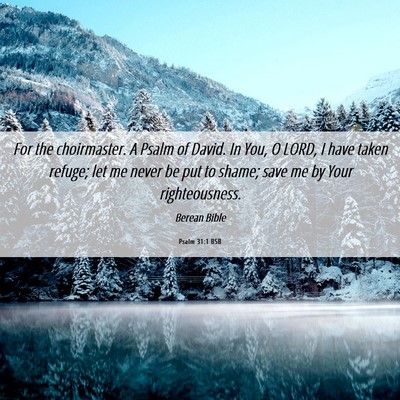 Picture 06 - Psalm 31:1 BSB - For the choirmaster. A Psalm of David. In You, O - Bible Verse Picture