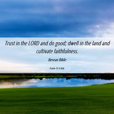 Picture 06 - Psalm 37:3 BSB - Trust in the LORD and do good; dwell in the land - Bible Verse Picture