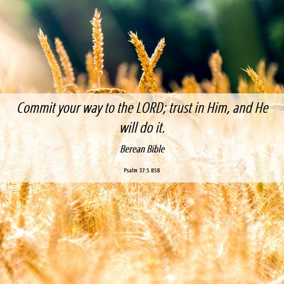 Picture 06 - Psalm 37:5 BSB - Commit your way to the LORD; trust in Him, and He - Bible Verse Picture