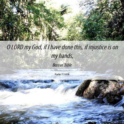 Picture 06 - Psalm 7:3 BSB - O LORD my God, if I have done this, if injustice - Bible Verse Picture