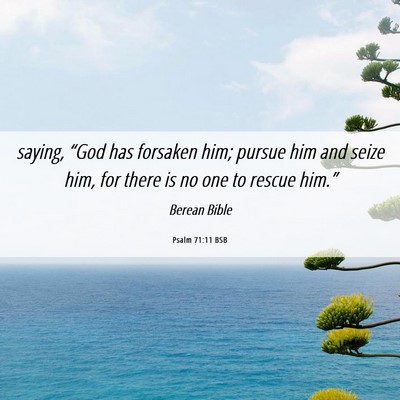 Picture 06 - Psalm 71:11 BSB - saying, “God has forsaken him; pursue him and - Bible Verse Picture