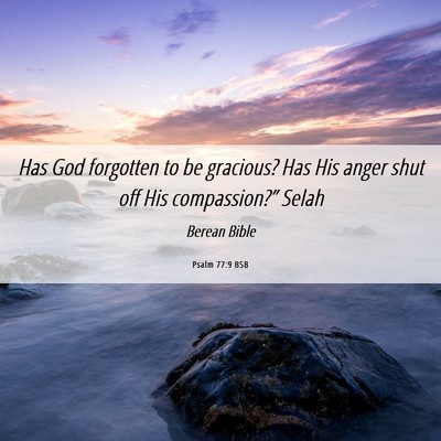 Picture 06 - Psalm 77:9 BSB - Has God forgotten to be gracious? Has His anger - Bible Verse Picture