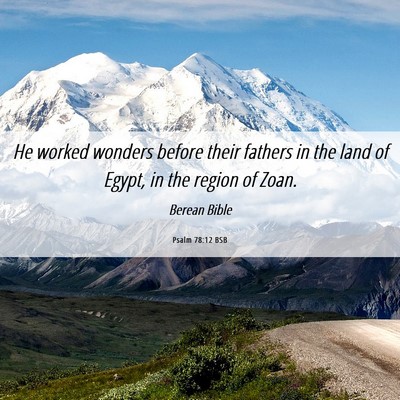 Picture 06 - Psalm 78:12 BSB - He worked wonders before their fathers in the - Bible Verse Picture
