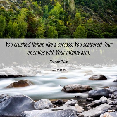 Picture 06 - Psalm 89:10 BSB - You crushed Rahab like a carcass; You scattered - Bible Verse Picture