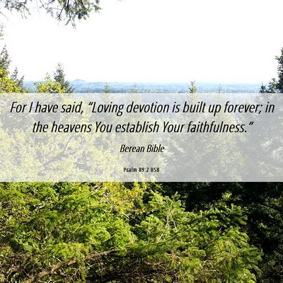 Picture 06 - Psalm 89:2 BSB - For I have said, “Loving devotion is built up - Bible Verse Picture