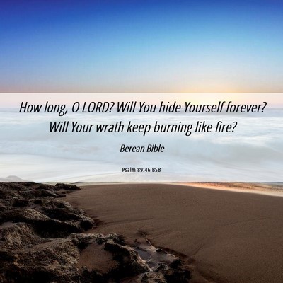 Picture 06 - Psalm 89:46 BSB - How long, O LORD? Will You hide Yourself forever? - Bible Verse Picture